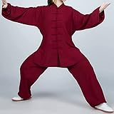 Tai Chi Uniforms Unisex Cinese Wing Chun Kung Fu Uniforme di Seta di Cotone e Lino Arti Marziali Abiti Tai Chi Abbigliamento Tradizionale Tai Chi per Il Tuo Esercizio di Tai Chi,005,M