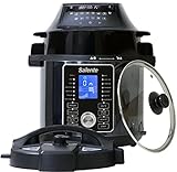 Salente ARIO-Pentola a pressione elettrica multifunzione, programmabile, oltre 40 funzioni,Vaporiera elettrica multiuso 11 in 1, 6l, in acciaio inox, 1500-1000 W, con ricettario incluso