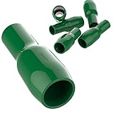 AUPROTEC 10x Cappucci Isolanti per Connettori 95 mm² - 120 mm² verde Camicetta isolante V95 Guaina in PVC per Capicorda nudi di Potenza ad Occhiello Forchetta Puntale Spina per Cavi Fili Elettrici