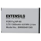 EXTENSILO batteria compatibile con Rollei Movieline DP-6000 fotocamera digitale DSLR (1300mAh, 3,7V, Li-Ion)