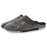 HOT POTATOES HARDEGG, Pantofole Uomo, Gris, 45 EU