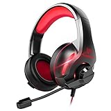 YINSAN Cuffie Gaming PS5 PS4 PC Xbox One Nintendo Switch, Cuffie PS5 con Microfono, Cuffie da Gaming per PC, Cancellazione del Rumore, Controllo Volume e 3,5mm plug