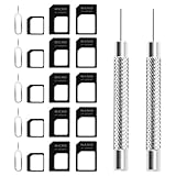 ZELHYEUU 5 Pcs Adattatore per Scheda SIM, Kit Adattatore 3-in-1 per Carte SIM, Convertitore di Schede SIM, con Ditale, Adattatore sim Universale per Smartphone e Tablet