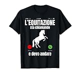 Equitazione Divertente Cavallo Chiama Maglietta