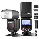 NEEWER Z760-C Flash Speedlite TTL Compatibile con Canon Fotocamere DSLR, Speedlight 76Ws GN60 2.4G 1/8000s HSS, Conversione TCM, Kit Caricabatterie 7.4V/2600mAh da 2 Pezzi, 480 Flash a Piena Potenza