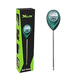 XLUX umidità del Terreno sensore Tester, Suolo Acqua Monitor, Piante igrometro per Giardinaggio, Agricoltura, Piante da Interno ed Esterno, Non Sono necessarie batterie, Verde