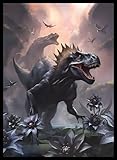 MTG Magic The Gathering (dinosauro di loto nero) - 100 ct Matte TCG Card Art Sleeves by Ai Armor