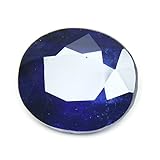 CaratYogi Zaffiro blu naturale sfaccettato taglio ovale gemma 3 carati vera pietra sfusa qualità AAA, Pietra, Zaffiro blu
