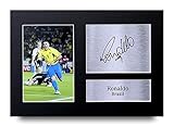 HWC Trading Ronaldo A4 Senza Cornice Firmato Regalo Visualizzazione Delle Foto Print Immagine Autografo Stampato Per Brazil Tifosi Di Calcio