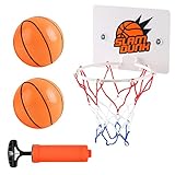 Mini cestino da basket per interni, mini cestino da basket, 16,2 x 12 cm, per bambini, mini cestino da basket con 2 palline e pompa, cestino da basket, ventosa per attività all aperto, ufficio, casa