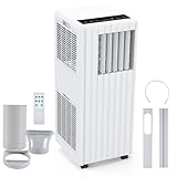 JustSmart Condizionatore Portatile 9000 BTUs/H, 2,6kW, Climatizzatore Portatile 3-in-1, 42L/Day Deumidificazione, Ventilatore 2 Velocità, Raffreddamento, 24H Timer, Modalità Sleep, 25㎡/68m³