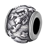 Andante-Stones 925 Perlina d Argento Bead SEGNI ZODIACALI Scorpione Ciondolo da Donna Charm per bracciali e collane Europei + Organza Sacchetto