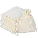 40 Pezzi 8 x 10cm Sacchetti Juta per Confetti Matrimonio Bomboniere Comunione Battesimo Nascita Natale Festa Caramelle Regalo Gioielli (Beige)