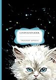 Cosmic Whiskers: Composition Book College Ruled - 100 PAGES A4