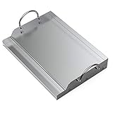 Onlyfire Piastra BBQ Universale in Acciaio Inossidabile per Barbecue a carbonella, a Gas e Altri, Rettangolare, 51 X 32 X 12,4 cm (Larghezza x profondità x Altezza)