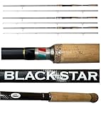 canna black star spinning 2.70m 30/80g pesca luccio barracuda spigola serra mare carbonio