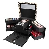 GLOSS! | Palette di Trucco per Donna| 87 pezzi: Blush, Ombretto, Rossetto, Smalto per Unghie | Valigetta Organizer | Idea Cofanetto Regalo per Donna|Regali di Natale