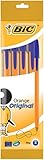 BIC Orange Original Penne a sfera a punta fine (0,8 mm), confezione da 4