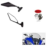 COMPATIBILE CON DUCATI 749 DARK COPPIA DI SPECCHIETTI DA CARENA PER MOTO RETROVISORE FAR NERO SPECCHIO 6401+6402+KIT MONTAGGIO M.6 INCLUSO SPECCHI SPORTIVI