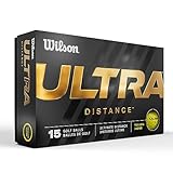 Wilson Distance, Palline da Golf Unisex, Giallo, 15 Pack Balls