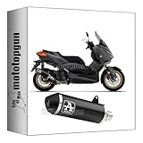 arrow 53523ANN + 53070MI scarico omologato open urban alluminio nero nero compatibile con yamaha xmax x-max 300 2017 2018 2019 2020 mototopgun