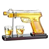 Kollea Set di decanter per whisky da 15 oz e bicchieri da 2 oz, dispenser per liquori Scotch Bourbon, set regalo per uomini e papà, regalo di compleanno, anniversario, San Valentino