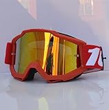 Occhiali Motocross,Occhiali Da Moto Goggles di motocross MTB Occhiali Offor Strada Dirt Bike Caschi moto Goggles Ski Sport Glasses Goggles in mountain bike Occhiali Moto (Color : Red)