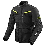 FJT240-1450-XZL - Rev It Safari 3 Motorcycle Jacket 4XL Black Neon Yellow