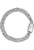 Breil, Collezione Magnetica System, Bracciale Donna Small Eclipse, in Acciaio Lucido, con Micro Catene e Pratica Chiusura con Magnete, Idee Regalo Donna, Lunghezza 19 cm, Colore Silver