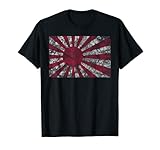 Bandiera Giapponese Vintage Style Simbolo Sol Levante Japan Maglietta