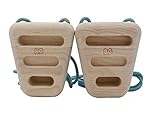 BG Climbing The Only Double Sided Wood Rock Climbing Rock Rings | Hangboard compatto e portatile per l allenamento | Attrezzatura domestica per la forza delle dita e il fitness