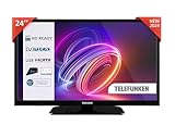 TELEFUNKEN TV 24" HD Ready 24TENSNVZ, TV LED 24 Pollici, Digitale DVB-T2/C/S2, USB, HDMI, uscita audio digitale, uscita SCART, Hotel Mode, 2024