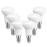 Akynite Lampadina LED E14 R50 5W 500 Lumen, Luce 120°, Bianco Fredda 6000K, Equivalente a Incandescenza E14 40W, AC 230V, R50 E14 Piccola LED per Lampadario da Cucina, non-dimmerabile, set di 6