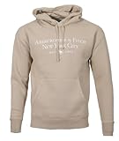 Abercrombie & Fitch Felpa con cappuccio uomo, crema, XXL