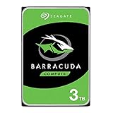 Seagate BarraCuda, 3 TB, Unità Disco Interna, Unità SATA da 6 GBit/s, 3,5", 7.200 RPM, Cache da 64 MB per PC Desktop (ST3000DM008)