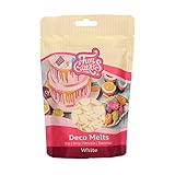 FunCakes Deco Melts Bianco - Inzuppate Sgocciolate, Spruzzate e Decorate! Sciogliere nel Microonde e Versare in Ogni Stampo. Preparare Dolci, Decorare Torte, Biscotti e Cupcake! 250 g