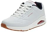 Skechers Uno Stand On Air, Sneaker Uomo, White Durabuck Navy Red Trim, 44 EU