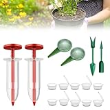 Koonafy Dispenser di Semi, Strumento di Semina da Giardino, Manuale Seed Planter Mini Semina Seminatore Garden Planter Mano Seminatrice Strumento Seed Giardino per la Cura del Prato (Rosso)