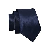 Massi Morino Cravatta blu scuro stretta da uomo - 6 cm - cravatta tinta unita I Cravatta slim fit blu