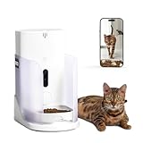 Alimentatore automatico per gatti Catlink con telecamera, riconoscimento facciale esclusivo del gatto; visione notturna; 3,5 litri, 161,6° ultra grandangolare, audio bidirezionale, ciotola in ceramica