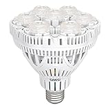 SANSI 36W LED Lampadina per Piante da interno, E27 luce di coltivazione a Spettro Completo, 4000K Luce Diurna grow light, lampade per Coltivazione Interno Adatto per ortaggi, fiori