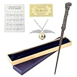 LUFEIS Bacchetta Harry Potter, 35CM Bacchetta Magica Harry Potter, Harry Potter Bacchette, Magica Bacchetta Squisita Confezione Regalo con Biglietto di Incantesimo, Stationsticket e Collana