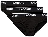 Lacoste 8H3472 Slip, Noir, L (Pacco da 3) Uomo