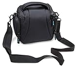 BODYGUARD DSLM System L - borsa per fotocamera con scomparti per accessori e tracolla - nera - adatta per bridge camera o system camera ...