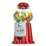 Ebuzz Macchina da masticare in metallo da 27,9 cm – Dispenser di caramelle a gettoni – Vending Vintage Retro Candy Kid Chewing Piggy Bank Adult Classic Jellybean Bubble Gum