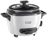 Russell Hobbs Cuociriso - Molto Piccolo: 0,4 l - Funzione mantieni caldo, Pentola antiaderente, cucchiaio per riso e misurino; Ideale anche per quinoa e couscous, 27020-56