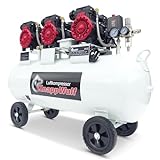 KnappWulf Compressore d aria silenzioso KW4100 con caldaia da 100 l, 3 motori da 1100 W, 10 bar, 660 l/min