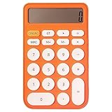 HJHIKJK calcolatrice Portable Simple Operation Pocket Calculator Rounded Corner Calculator School Supply(Orange)