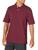 Amazon Essentials Polo in Cotone piqué dalla vestibilità Regolare (Disponibile nelle Taglie Big & Tall) Uomo, Bordeaux, L