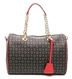 Pollini Borsa Tapiro Donna Nero-Rosso - TE8411PP02Q1100B